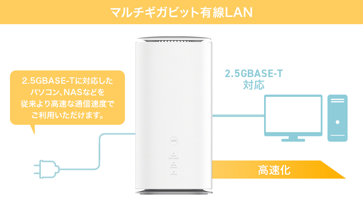 マルチギガビット有線LAN